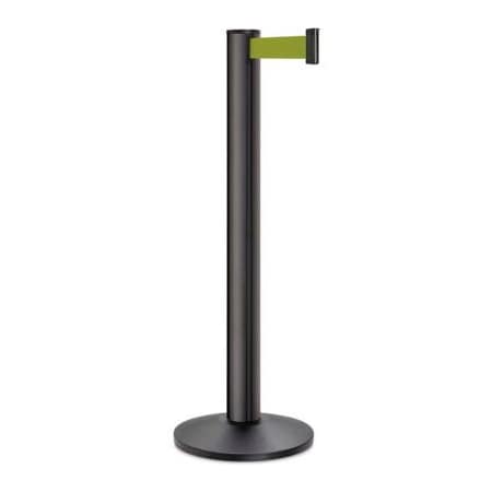 Lavi Industries Retractable Belt Barrier, Olive Green, 13 ft Length, 40 in Post Height 50-3100WB/OG